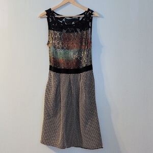 Elegant Multicolor Sleeveless Midi Dress